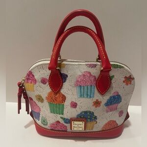Dooney & Bourke Red and Multicolor Cupcake Satchel Bitsy bag